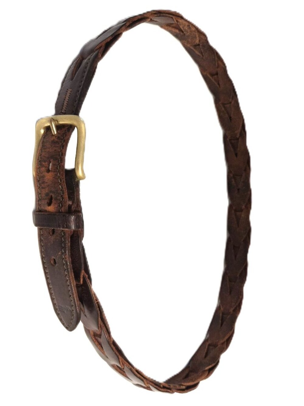 VTG Polo Ralph Lauren Braided Leather Belt Preppy Academia Equestrian Americana